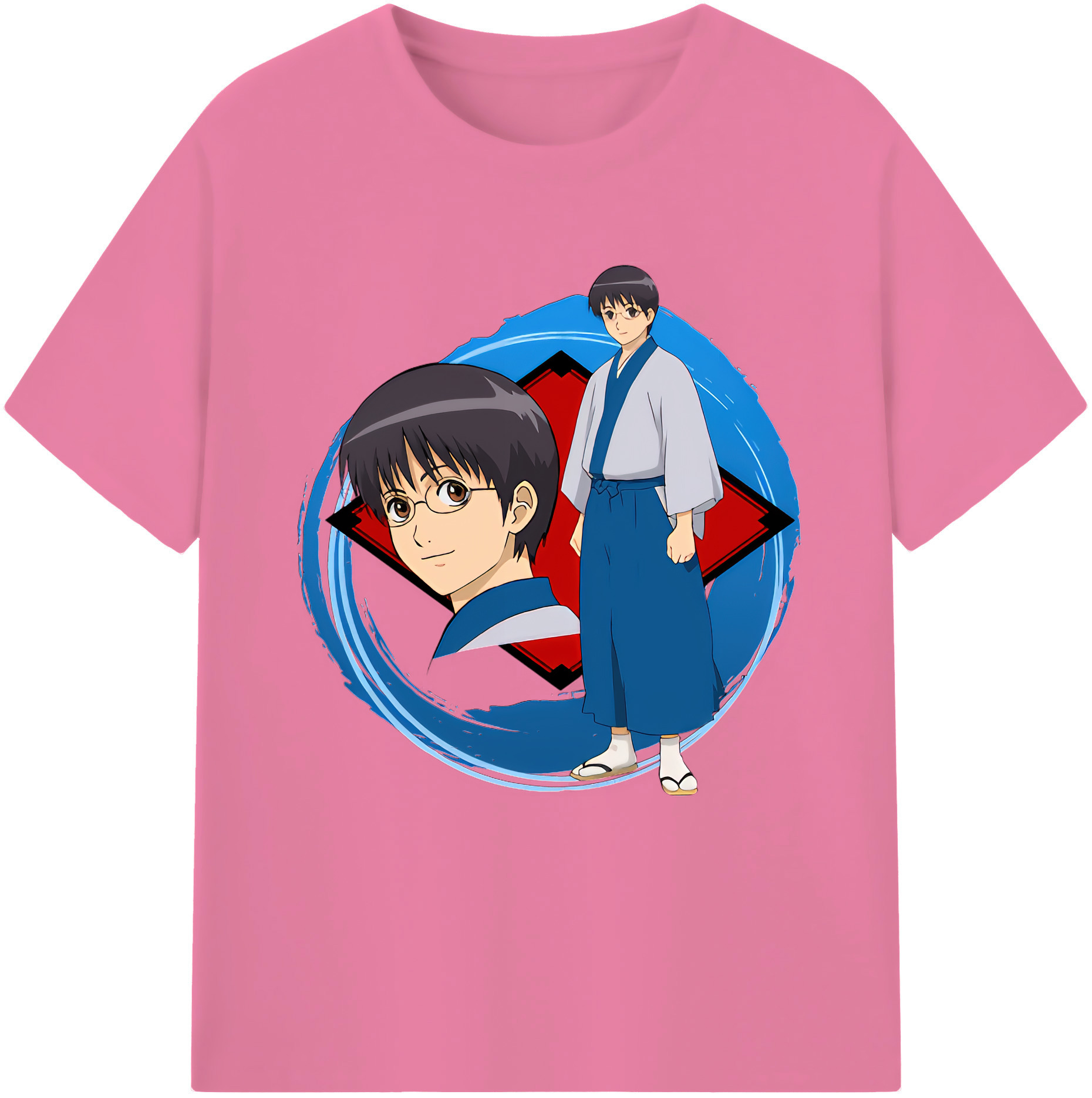 （画像用） ぎんたま 坂田銀時（さかたぎんとき） 神楽 志村新八（しむら しんぱち） GINTAMA Sakata Gintoki Kagura Shimura Shinpachi 綿100％半袖Tシャツ（フロントプリント）